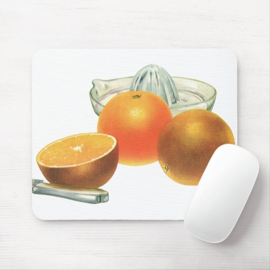 Oude Voedsel Fruit, Rijpe Sinaasappels Sapcentrifu Muismat (Met muis)