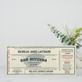 Oude Voetbalpas Bar Mitzvah Kaart (Staand voorkant)