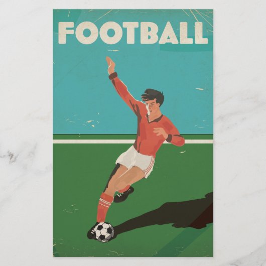 Oude Voetbalposter Briefpapier (Voorkant)