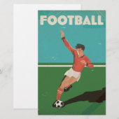 Oude Voetbalposter Briefpapier (Voorkant / Achterkant)
