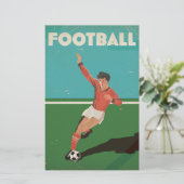 Oude Voetbalposter Briefpapier (Staand voorkant)