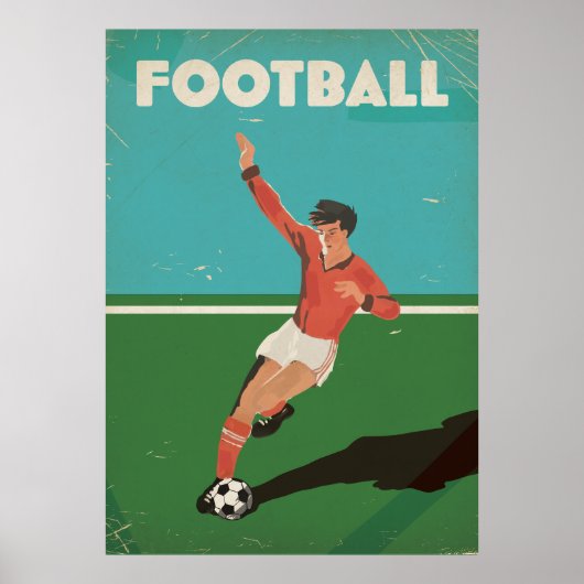 Oude Voetbalposter Poster (Voorkant)