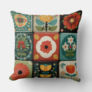 Oude Volken Bloemstuk Patchwork Worp Kussen