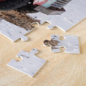 Oude vrachtwagen in het veld legpuzzel (Zijkant)