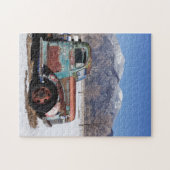 Oude vrachtwagen in het veld legpuzzel (Horizontaal)