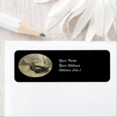 Oude vrachtwagen kruissteek etiket (Insitu)