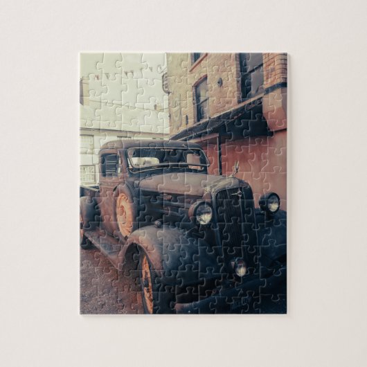 Oude vrachtwagen legpuzzel (Verticaal)