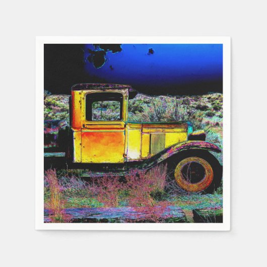 Oude  vrachtwagen servet (Voorkant)