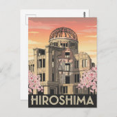 Oude vredeskoepel Hiroshima Japan reis Briefkaart (Voorkant / Achterkant)