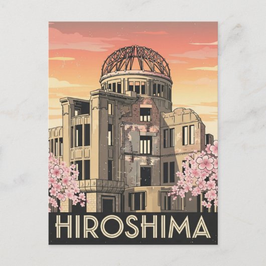 Oude vredeskoepel Hiroshima Japan reis Briefkaart (Voorkant)
