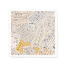 Oude Vrienden Bibliotheek Uitleenkaart Servet