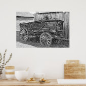 OUDE VRIJ WAGEN POSTER (Keuken)