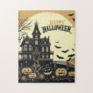 Oude vrolijke Halloween kunst Legpuzzel