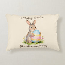 Oude vrolijke paashaas met ei familie