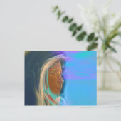 Oude vrouw briefkaart (Staand voorkant)