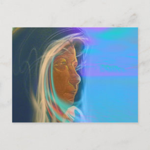 Oude vrouw briefkaart