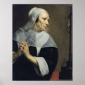 Oude vrouw die bidt poster (Voorkant)
