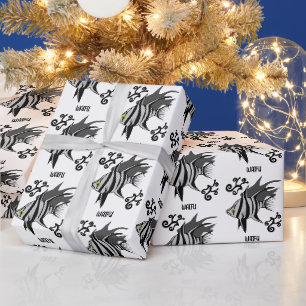 Oude vrouw geeft je het oog cadeaupapier
