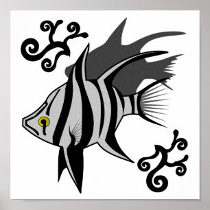 Oude vrouw geeft je het oog poster