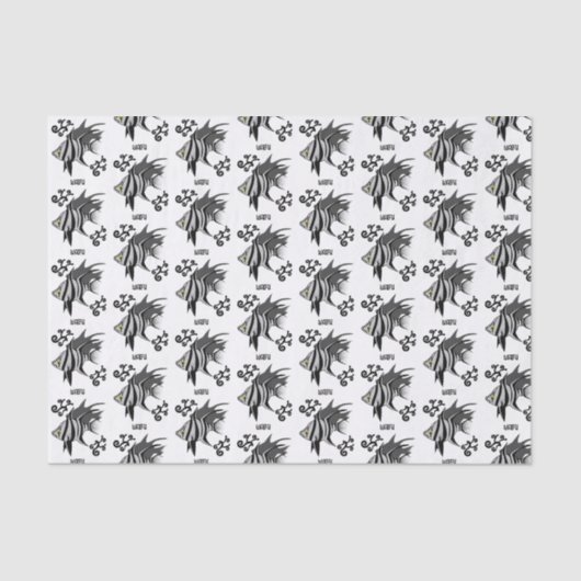 Oude vrouw geeft je het oog tissuepapier (Voorkant)