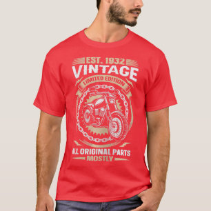 Oude vrouwen 1932 Vintage Alle originele onderdele T-shirt