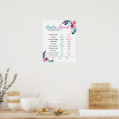 Oude vrouwen Tale Sign Geslacht Poster (Keuken)