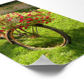 Oude vuilnisbak met wieltjes poster (Hoek)