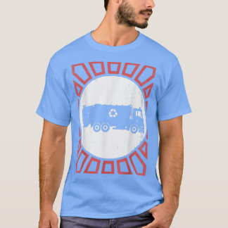 Oude vuilniswagen Retro T-shirt