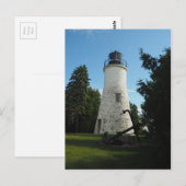 Oude vuurtoren van Presque Isle Briefkaart (Voorkant / Achterkant)