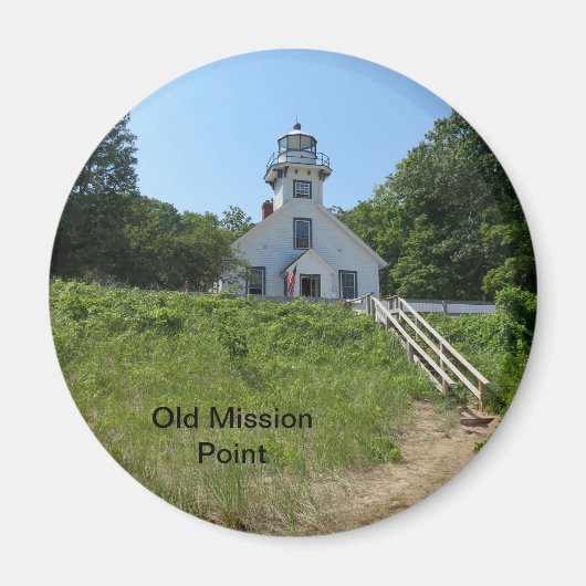 Oude vuurtoren voor Mission Point Magneet (Voorkant)