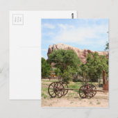 Oude wagen, pionierdorp, Utah 2 Briefkaart (Voorkant / Achterkant)