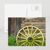 Oude wagon in een oude goudstad briefkaart (Voorkant / Achterkant)