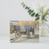 Oude Wagon van het Oude Westen Briefkaart (Staand voorkant)