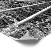 Oude Wagon Wheel zwart en wit Poster (Hoek)