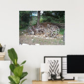 Oude wagonwielen poster (Thuiskantoor)