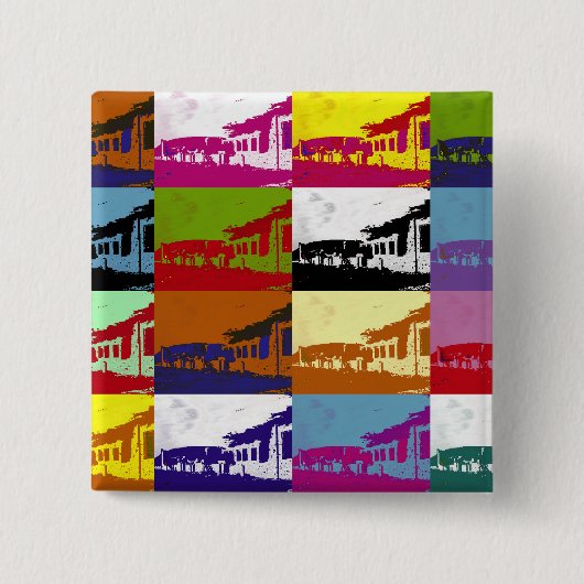 OUDE WALES VIERKANTE BUTTON 5,1 CM (Voorkant)