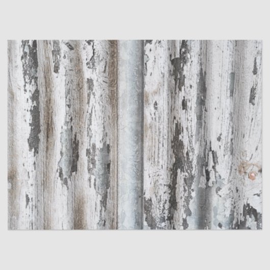 Oude wand van gegolfd metaal tissuepapier (Voorkant)