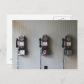 Oude wandtelefoon briefkaart (Voorkant / Achterkant)
