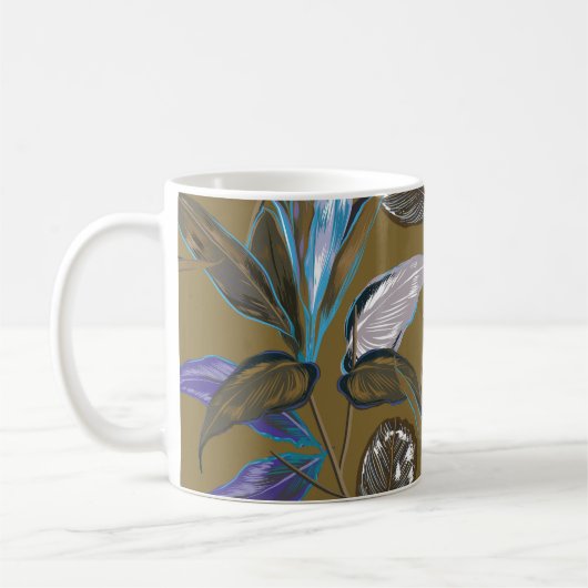 Oude wandtextuur met scheuren, achtergrond koffiemok (Links)