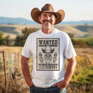 Oude Wanted Poster uit het Wilde Westen T-shirt