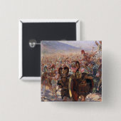 Oude Warriors Vierkante Button 5,1 Cm (Voorkant /achterkant)