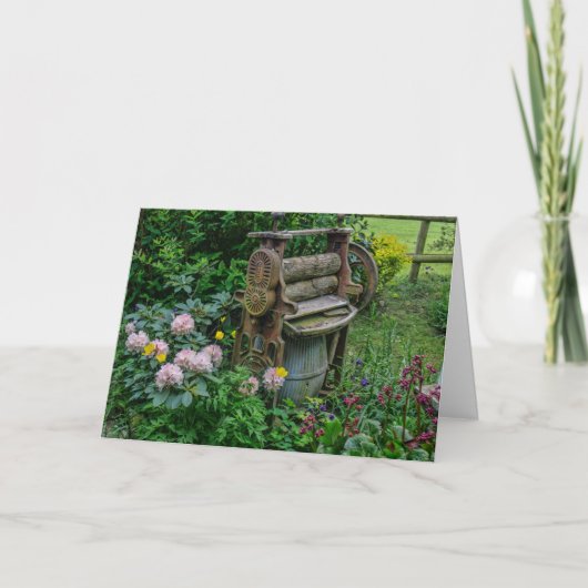 Oude wasmangel Tuin Landschap Bloementuin Kaart (Voorkant)