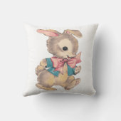 Oude waterverf katoenstaart konijn kussen (Achterkant)