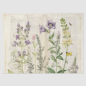 Oude waterverf Natuurlijke wilde bloem Tissuepapier (Voorkant)