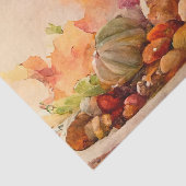 Oude waterverf Thanksgiving Festieve Herfst Tissuepapier (Detail)