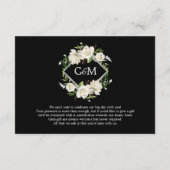 Oude waterverf zwart witte bloemen DETAILS Informatiekaartje (Achterkant)