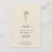 Oude waterverfomsluiting met wilde bloemen informatiekaartje (Voorkant)