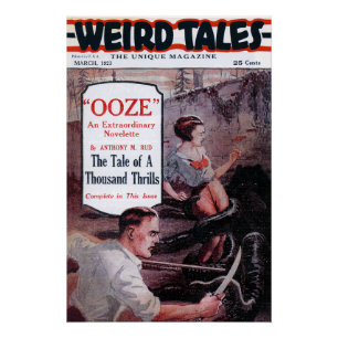 Oude Weird Tales 1923 Ooze Cover Perfect Poster