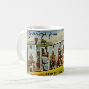 Oude wenskaart voor Minnesota Mug Koffiemok