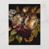 Oude Wereld Bloemen Bruiloft Informatiekaartje (Achterkant)